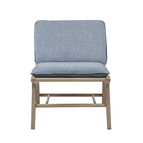 INK+IVY Melbourne Melbourne Accent Chair in Light Blue and Natural II100-0489