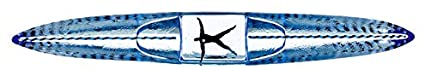 Kosta Boda Drifter Crystal Blue Sculpture/Décor, 11" Length x 2" High x 1.5" Wide,