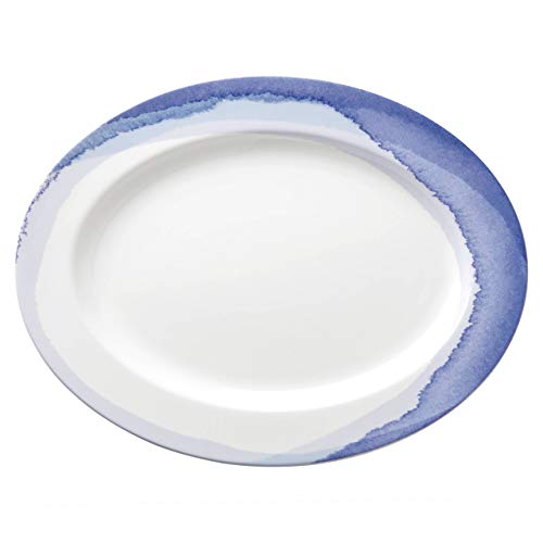 Lenox 865608 Indigo Watercolor Stripe 16" Oval Platter