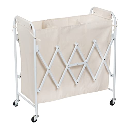 Honey-Can-Do Collapsible Accordion Triple Sorter, Natural SRT-08955 White