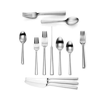 Kate Spade Malmo Satin 20-Piece Flatware Set, 4.75 LB, Metallic