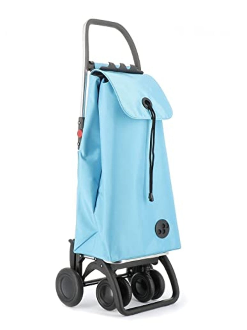 ROLSER I-Max MF 4 Wheel 2 Swivelling Foldable Shopping Trolley - Light Blue