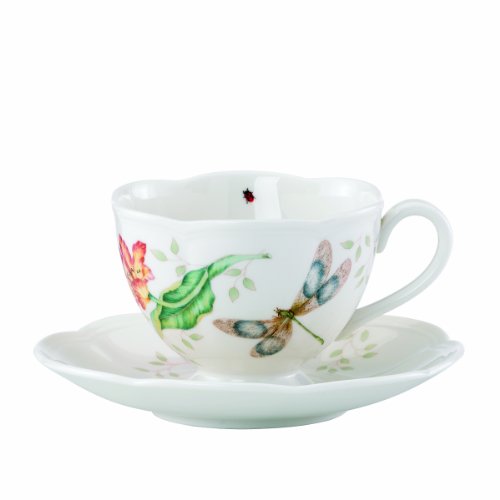 Lenox Butterfly Meadow Dragonfly Cup and Saucer Set