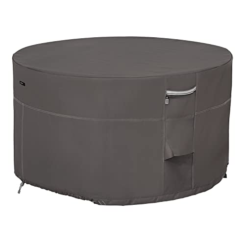 Classic Accessories Ravenna Water-Resistant 42 Inch Round Fire Pit Table Cover, Outdoor Table Cover