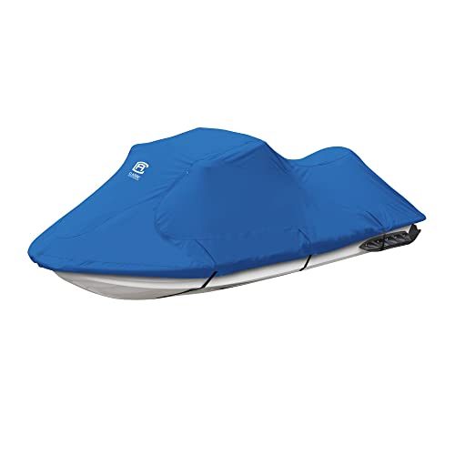 Classic Accessories Stellex Blue Personal WatercraFoot Cover, Fits Personal WatercraFoots 140" L, Trailerable Boat Cover with Polyester Fade-Resistant Fabric, Large, Boat Seat Cover, Water-Resistant