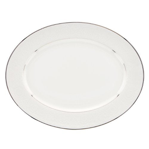 Lenox Artemis 13" Oval Serving Platter, 3.05 LB, White
