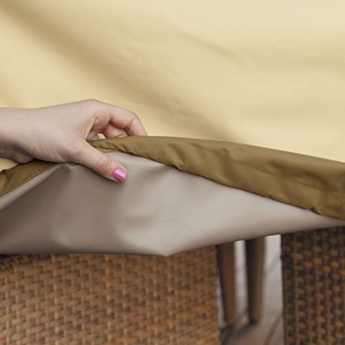 Classic Accessories Veranda Water-Resistant 32 Inch Rectangular Patio Ottoman/Side Table Cover, Outdoor Table Cover