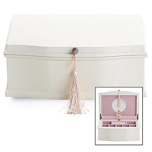 Reed & Barton Ballerina Musical Jewelry Box, 5.65 LB, White