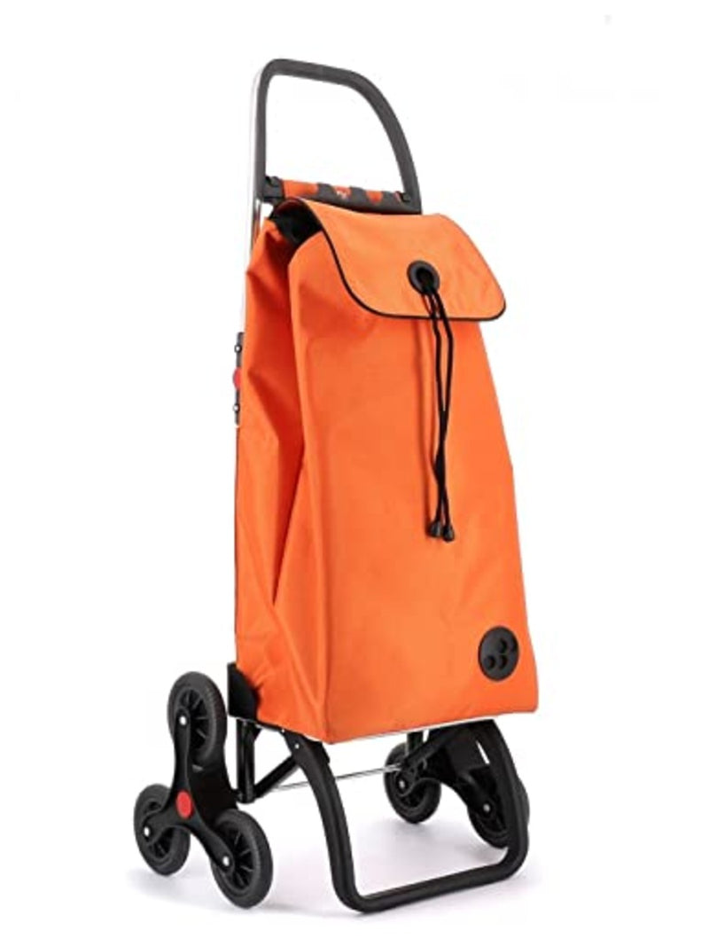 ROLSER I-Max MF 6 Wheel Stair Climber Foldable Shopping Trolley - Naranja