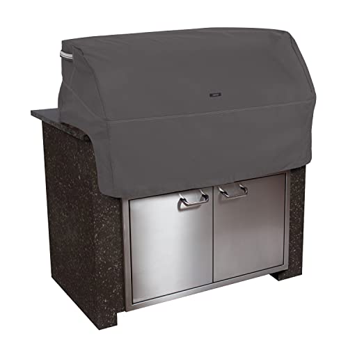 Classic Accessories Ravenna Water-Resistant 37 Inch Built-In BBQ Grill Top Cover, Taupe