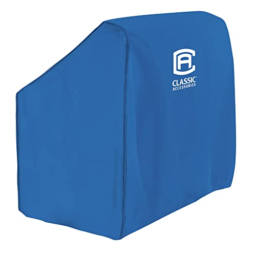 Classic Accessories Stellex Blue Center Console Cover, Medium, 30"L x 40"W, Marine Grade Fabric, Water-Resistant, Fits V-Hull Runabouts OutBoards and I/O, Elastic Cord with Drawstring