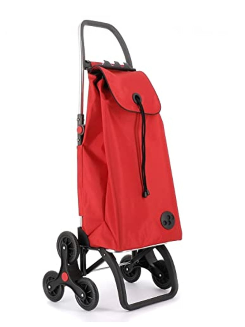 ROLSER I-Max MF 6 Wheel Stair Climber Foldable Shopping Trolley - Red