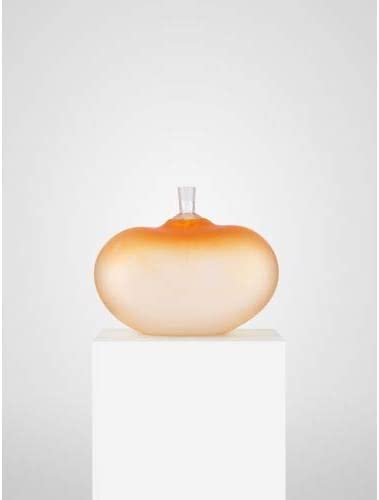 Kosta Boda Beans Orange Crystal Art Vase, 11.4" H X 14.1 W