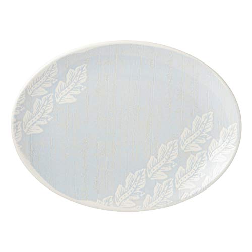 Lenox Textured Neutrals Leaf Platter, 3.15 LB, Blue