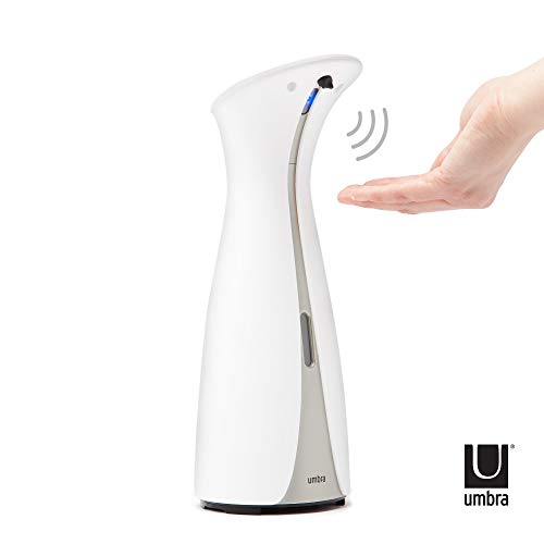 Umbra Otto Automatic Soap Dispenser Touchless, Hands Free Pump for Kitchen or Bathroom, 8.5 Fl Oz, White