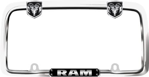 Cruiser Accessories 11135 RAM License Plate Frame, Chrome/Black