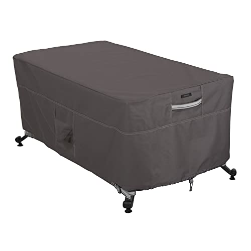 Classic Accessories Ravenna Water-Resistant 56 Inch Rectangular Fire Pit Table Cover, Outdoor Table Cover
