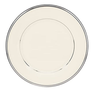 Lenox Solitaire Salad Plate, ivory/platinum
