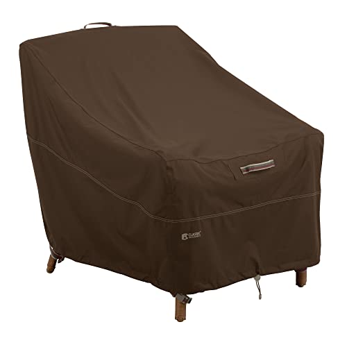 Classic Accessories 55-741-016601-RT Madrona Rainproof 38 Inch Deep Seated Patio Lounge Chair Cover, 38" W x 40" D x 31" H, Dark Cocoa