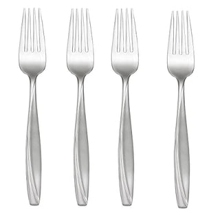 Oneida Camlynn Everyday Flatware Dinner Forks 18/0 Stainless Steel, Set of 4, Silver