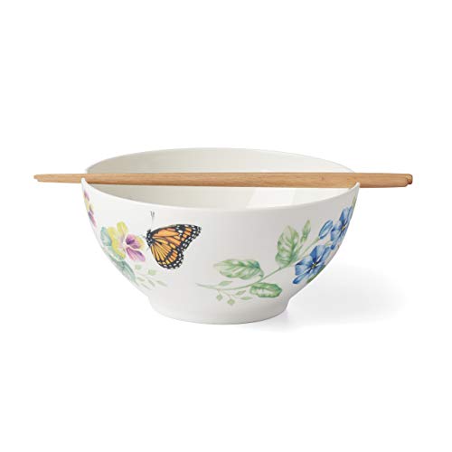 Lenox Butterfly Meadow Bowl & Chopsticks, 1.65 LB, Multi