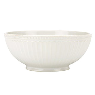 Lenox White French Perle Groove Medium Serve Bowl, 3.20 LB