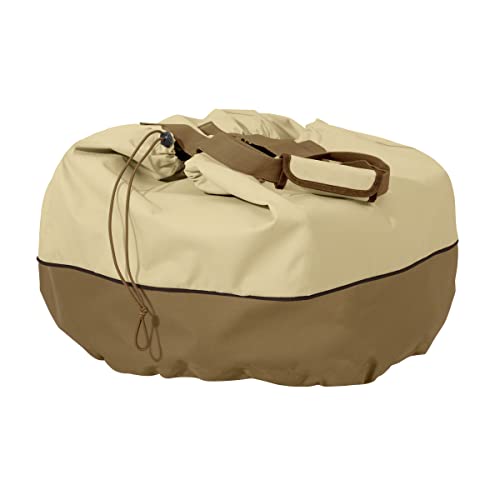 Classic Accessories Veranda Water-Resistant 22 Inch Round Table Top Grill Cover & Carry Bag