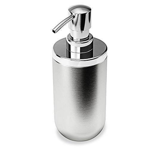 Umbra Junip Hand Soap Dispenser-Modern Refillable Pump for Bathroom, Stainless Steel