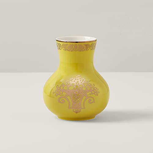 Lenox Lx Remix Yellow Vase, 1.21, White