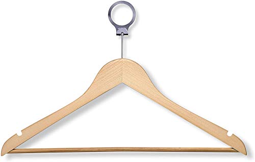 HoneyCanDo Hotel Suit Hangers, Maple, 24-Pack