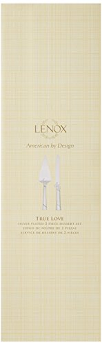 Lenox True Love 2-Piece Dessert Set, Silver, Regular 13"