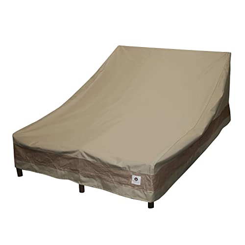 Duck Covers Elegant Waterproof 82 Inch Double Wide Patio Chaise Lounge Cover, Patio Furniture Covers