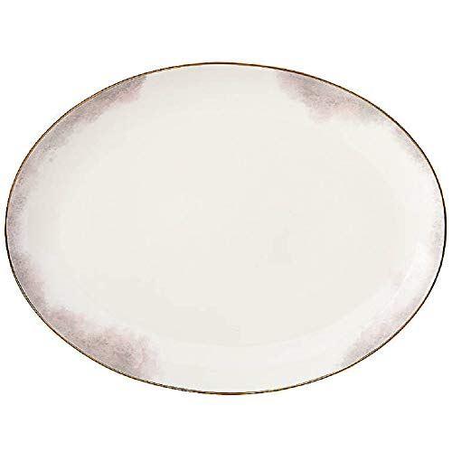 Lenox Trianna Salaria 14.5" Serving Platter, 2.80 LB, Taupe/Grey