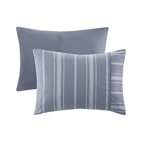 Beautyrest Blue 3 Piece Striped Herringbone King Comforter Set BR10-3857