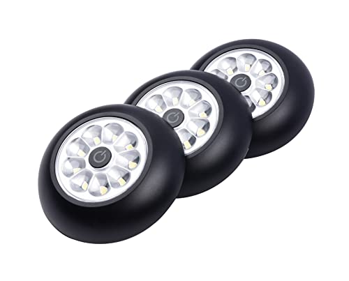 LIGHT IT! By Fulcrum, 30016-303 9-LED Anywhere Light XB, Black, 3 pack