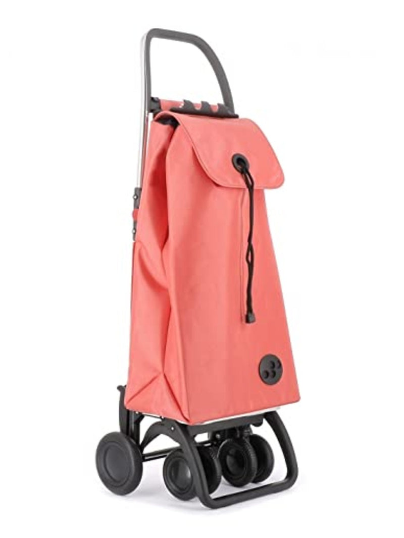 ROLSER I-Max MF 4 Wheel 2 Swivelling Foldable Shopping Trolley - Coral