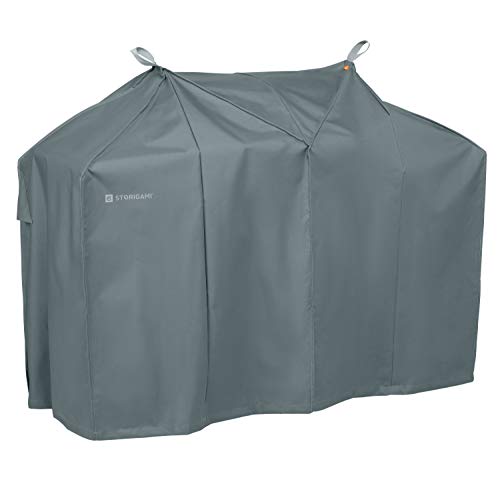 Classic Accessories Storigami Easy Fold Water-Resistant 70 Inch BBQ Grill Cover, Monument Grey