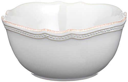 Lenox White French Perle Bead Purpose Bowl, 1.10 LB