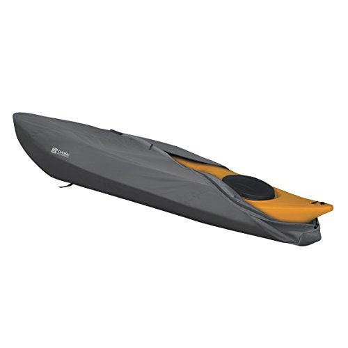 Classic Accessories StormPro Dark Grey 16 Foot Heavy-Duty Kayak/Canoe Cover, Marine Grade Fabric, Water resistant, Storage Dust Cover, Fishing boat, Sunblock Shield