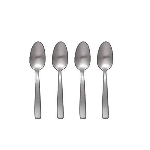 Oneida Everdine Everyday Flatware Teaspoons, Set of 4, 18/0 Stainless Steel, Silverware Set