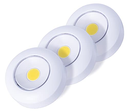 LIGHT IT! By Fulcrum, 30039-308 COB Stick-On Light, White, 3 Pack