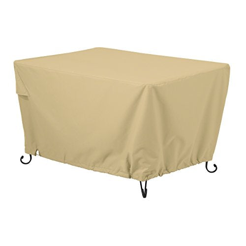 Classic Accessories Terrazzo Water-Resistant 40 Inch Rectangular Fire Pit Table Cover