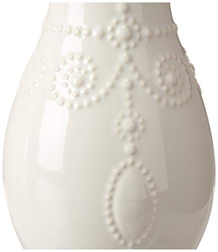 Lenox White French Perle 8" Fluted Vase, 1.85 LB