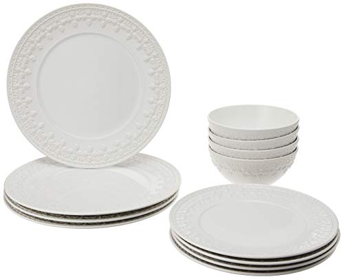 Lenox White Chelse Muse Fleur 12-Piece Set, 16.95 LB