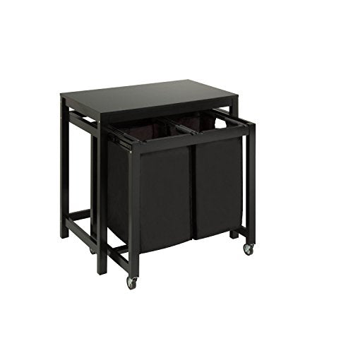 Honey-Can-Do Double Sorter Folding Table SRT-03571 Black 19 by 32-Inch