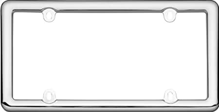 Cruiser Accessories 20643 Nouveau License Plate Frame, Chrome Plastic