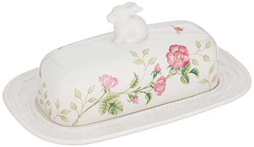 Lenox 893455 Butterfly Meadow Bunny Covered Butter Dish