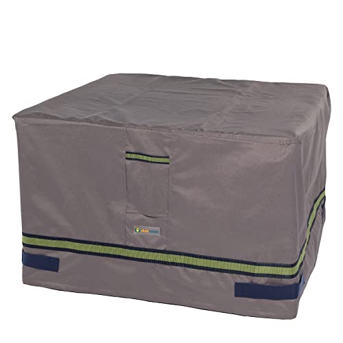 Duck Covers Soteria Waterproof 50 Inch Square Fire Pit Cover, Grey