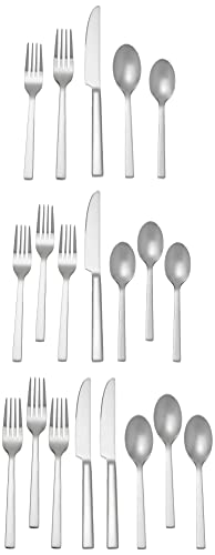 Oneida Chef's Table 20 Piece Everyday Flatware, Service for 4, 18/0 Stainless Steel, Silverware Set