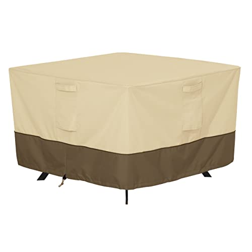Classic Accessories Veranda Water-Resistant 40 Inch Square Patio Table Cover, Outdoor Table Cover